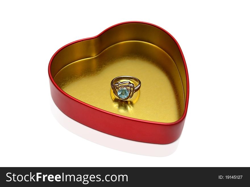 Engagement Ring in a Heart Shape box