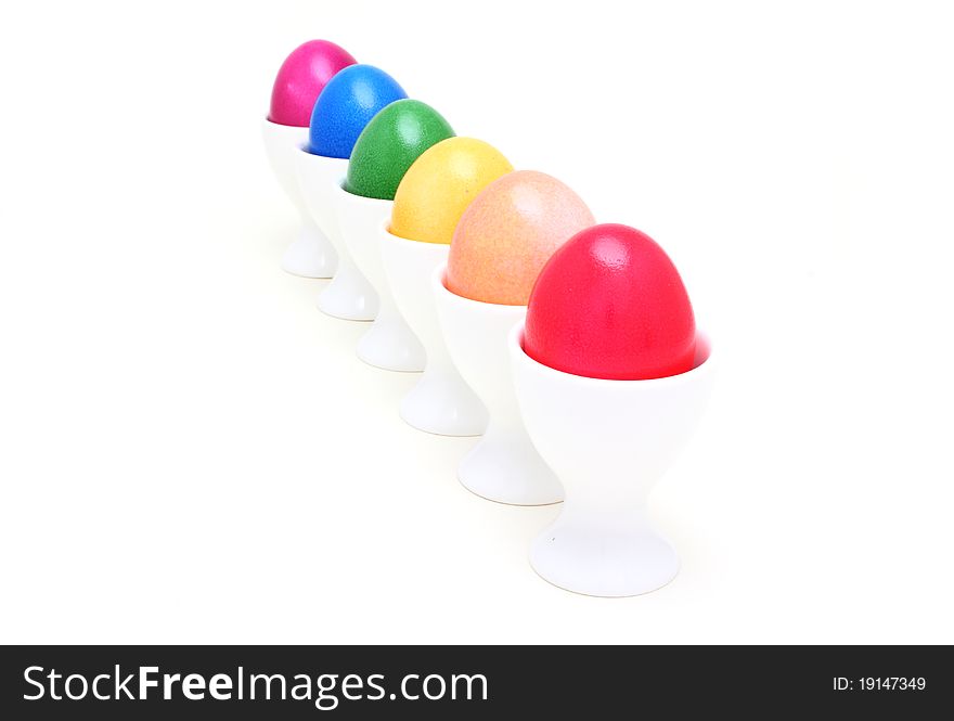 Easter Eggs In Eggcups