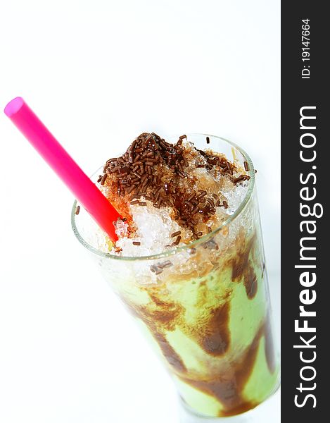 Tasty chocolate ice-blended high in sugar and calories. Tasty chocolate ice-blended high in sugar and calories.