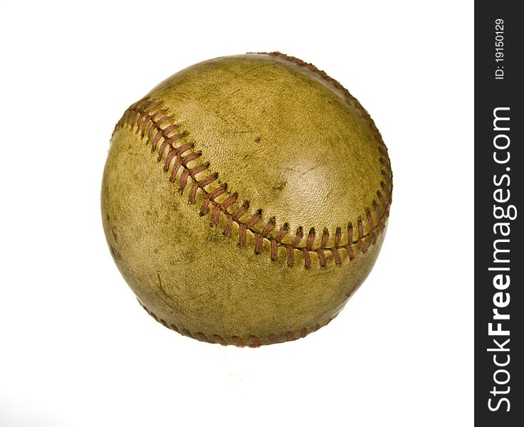 Base ball used isolated on white. Base ball used isolated on white