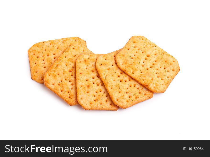 Crackers isolated on white background