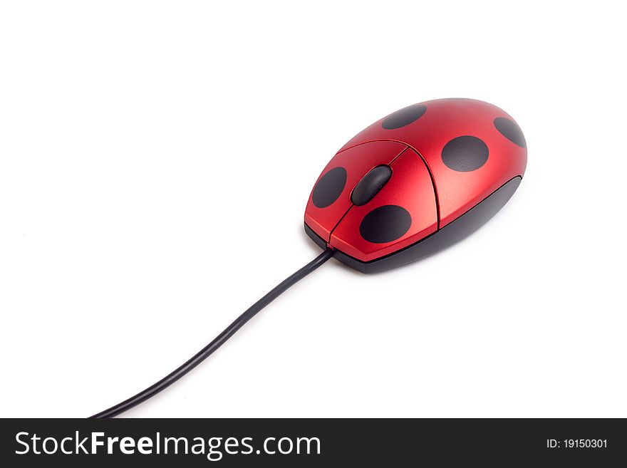 Pc mouse on white background