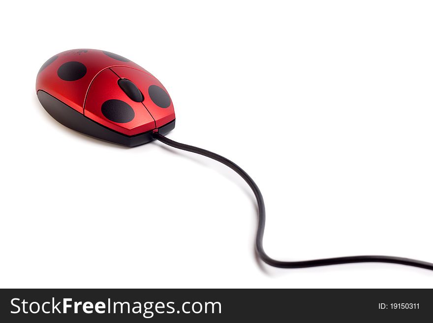 Pc mouse isolated on white with clipping path