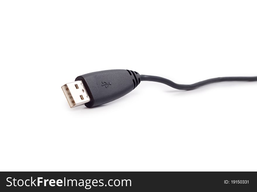 Usb Cable On White