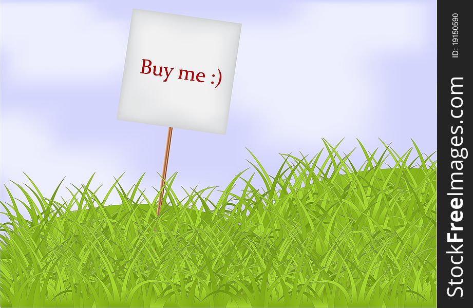 buy me banner on a meadow