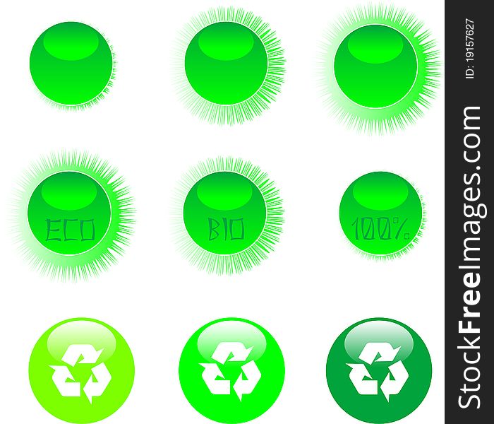 Eco Icon Set Green