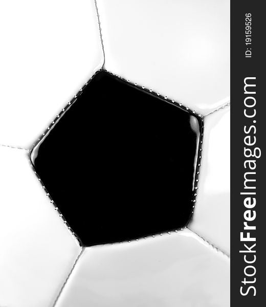 An up close image of a soccer ball