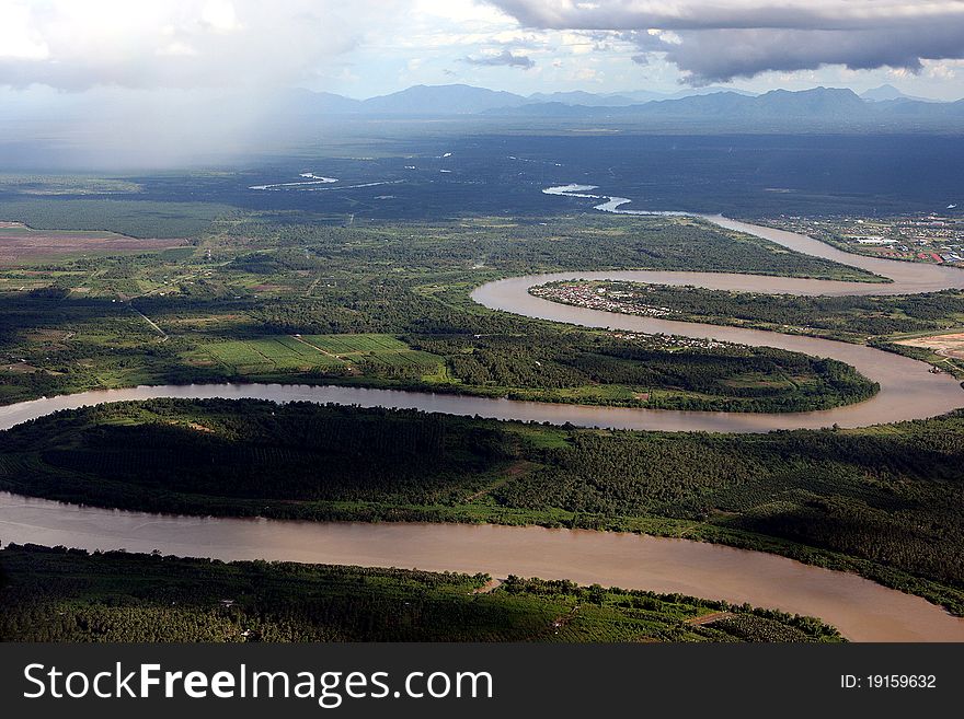 River run cross the land of Sarawak in Borneo. River run cross the land of Sarawak in Borneo