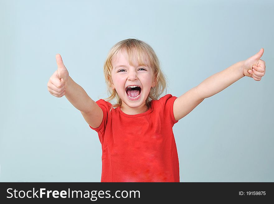 Portrait of lovely blond little girl