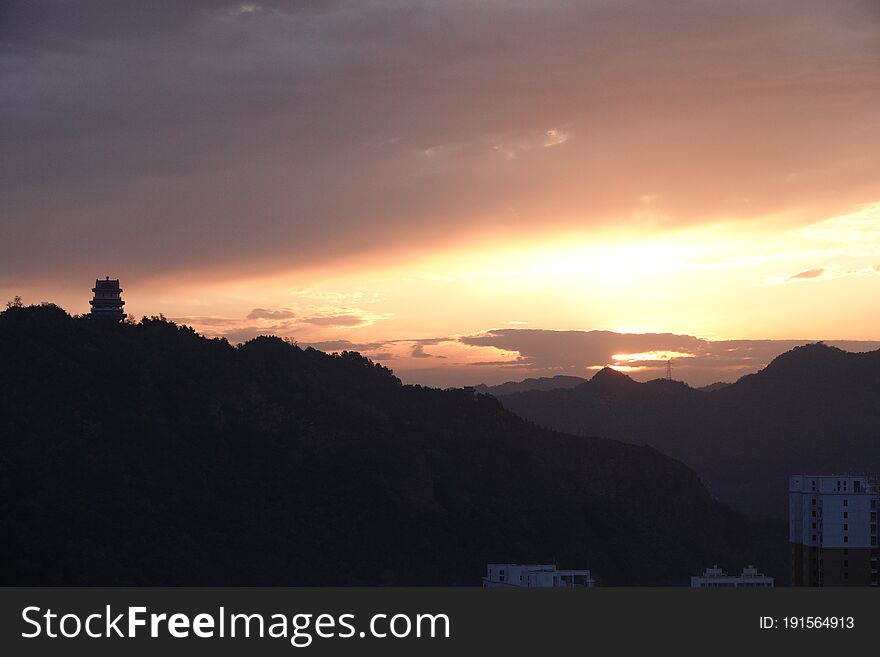 Sunrise captured in Xinglong County, Hebei Province, China in June 2020. Sunrise captured in Xinglong County, Hebei Province, China in June 2020