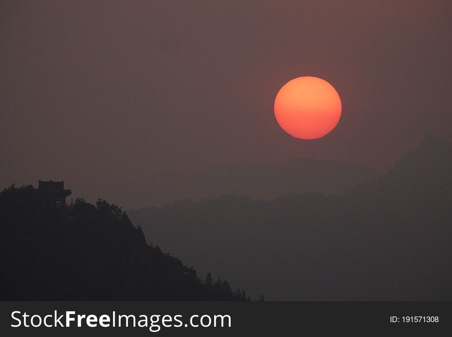 Sunrise captured in Xinglong County, Hebei Province, China in June 2020. Sunrise captured in Xinglong County, Hebei Province, China in June 2020