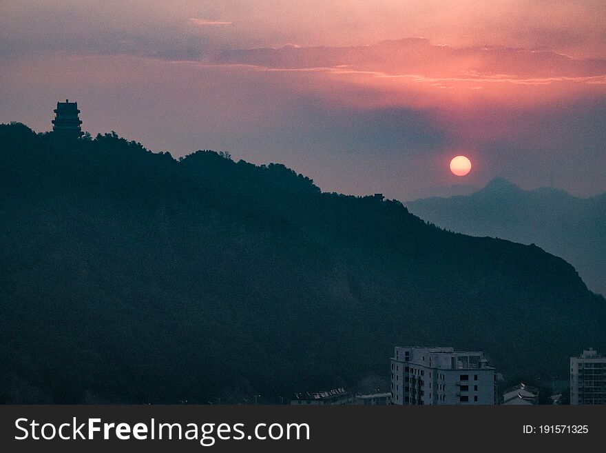Sunrise In Xinglong County, Hebei Province, China