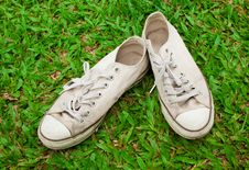 Old Canvas Shoe Stock Photography Old Canvas Shoe Stock Photography