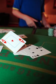 Poker Player Throwing In Loosing Cards Stock Photo Poker Player Throwing In Loosing Cards Stock Photo