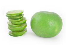Heap Of Limes By Green Grapefruit Royalty Free Stock Photo
