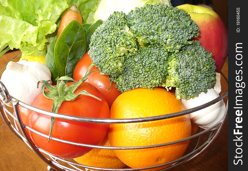 Group of different fruit and vegetables. Group of different fruit and vegetables
