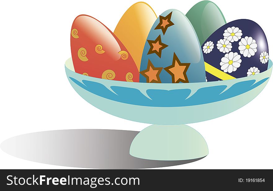 Basket with eggs