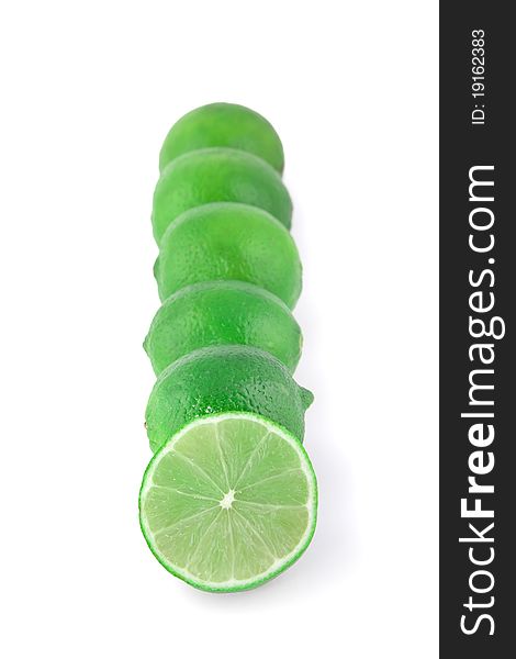Line or limes isolated on white
