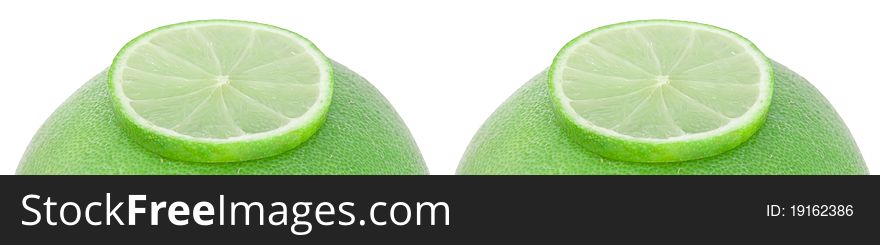 Grapefruits with limes