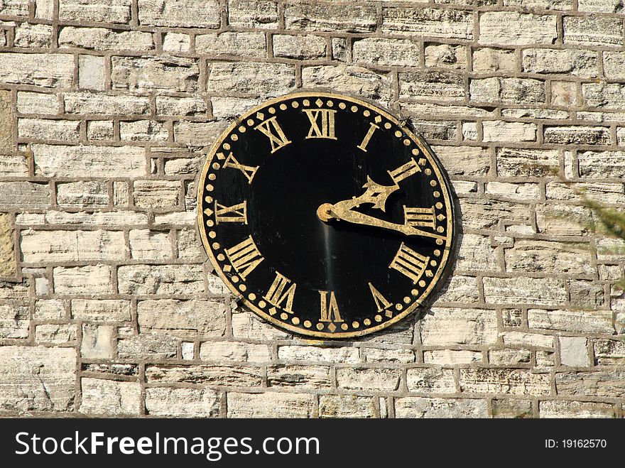 Clock on a church in England. Clock on a church in England