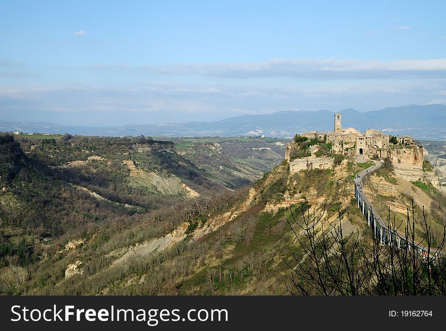 A famous ghost village in Italy, near to Rome. A famous ghost village in Italy, near to Rome