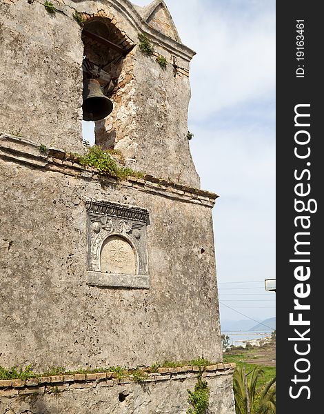 Old campanile located at Koronissia near Preveza city in Greece. Old campanile located at Koronissia near Preveza city in Greece