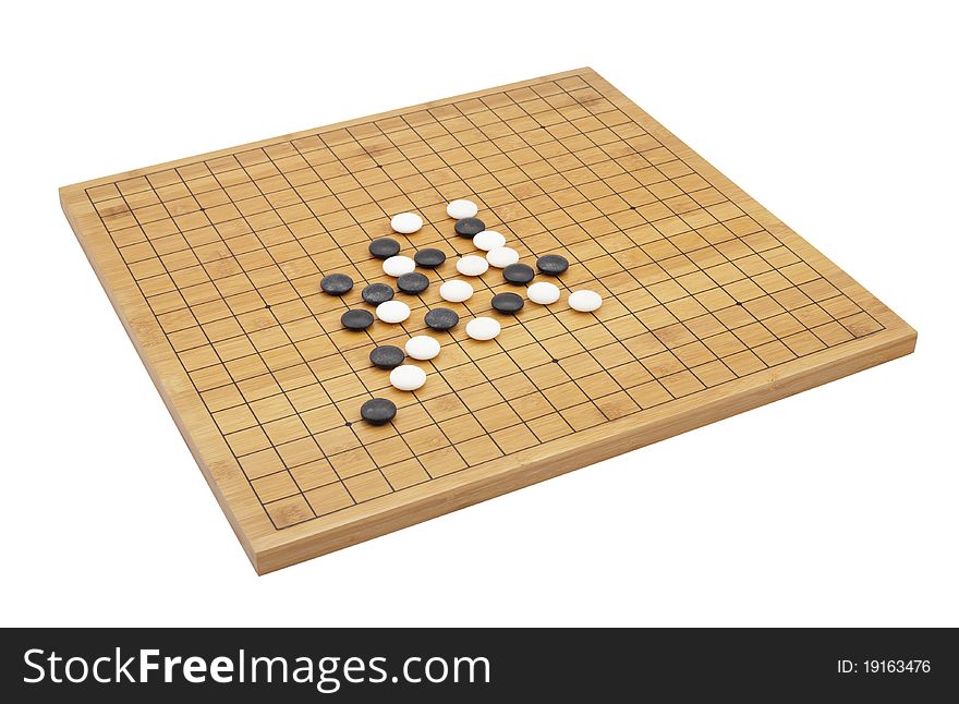 GO boardgame isolated on white background