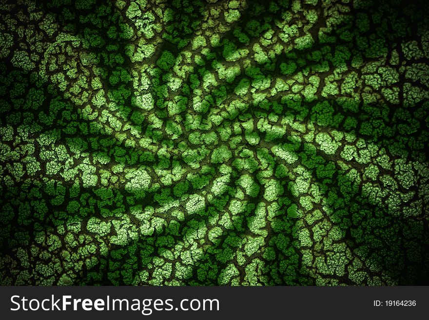 A green corrosion background or texture