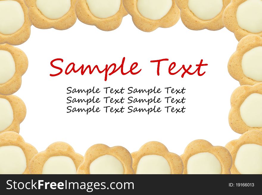 Cookie with sample text message. Cookie with sample text message