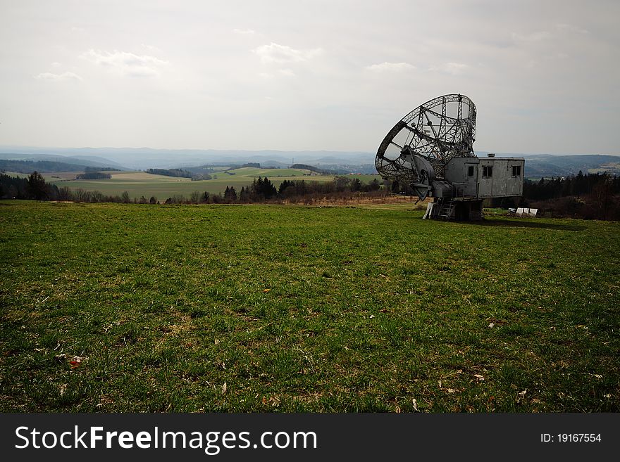 Big antenna for radio astronomy. Big antenna for radio astronomy