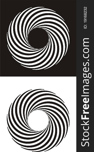 Abstract black & white swirling design. Abstract black & white swirling design