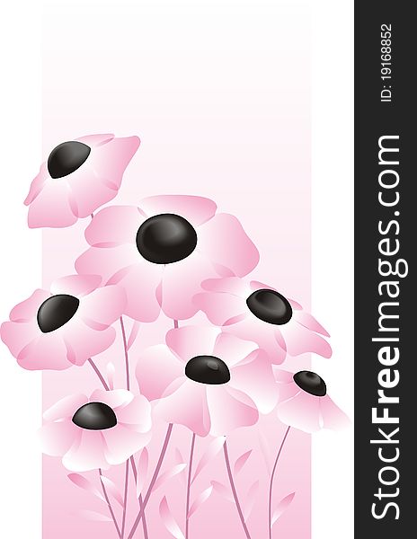 Abstract pink flower