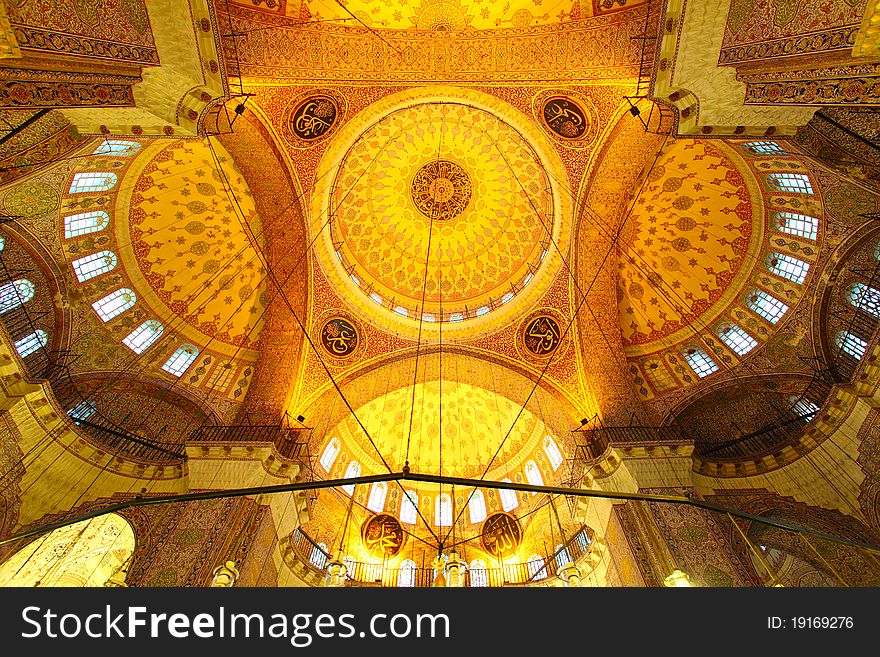 Golden Mosque roof in Istanbul