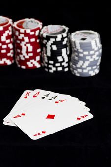 Poker Cards And Chips Stock Photography Poker Cards And Chips Stock Photography
