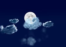 Moon In Clouds Royalty Free Stock Images
