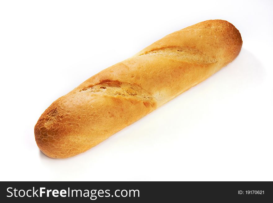 Loaf Of Bread On White Background