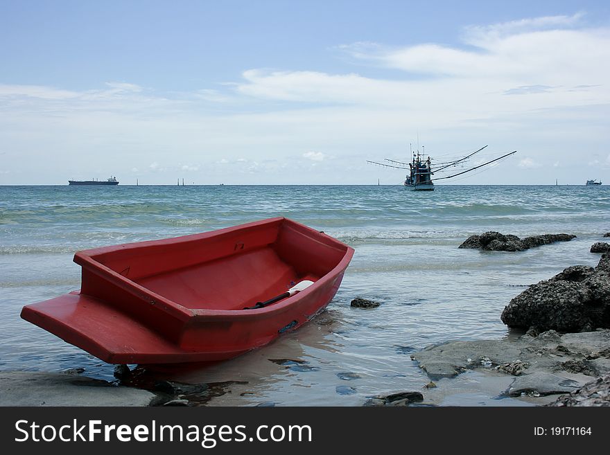 Red Boat on the beach