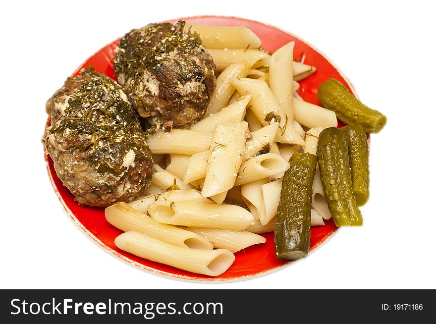 Meatballs with pasta