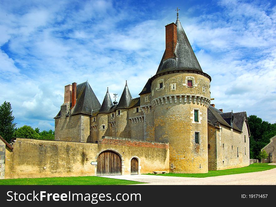 On the photo: Picturesque landscape with France castle