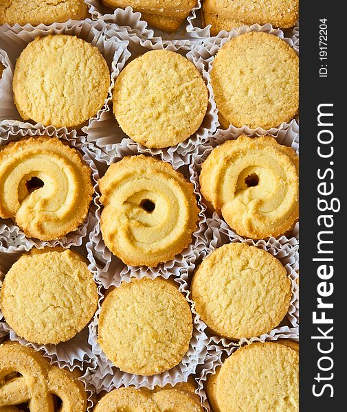 Various style of cookies in set can use as background