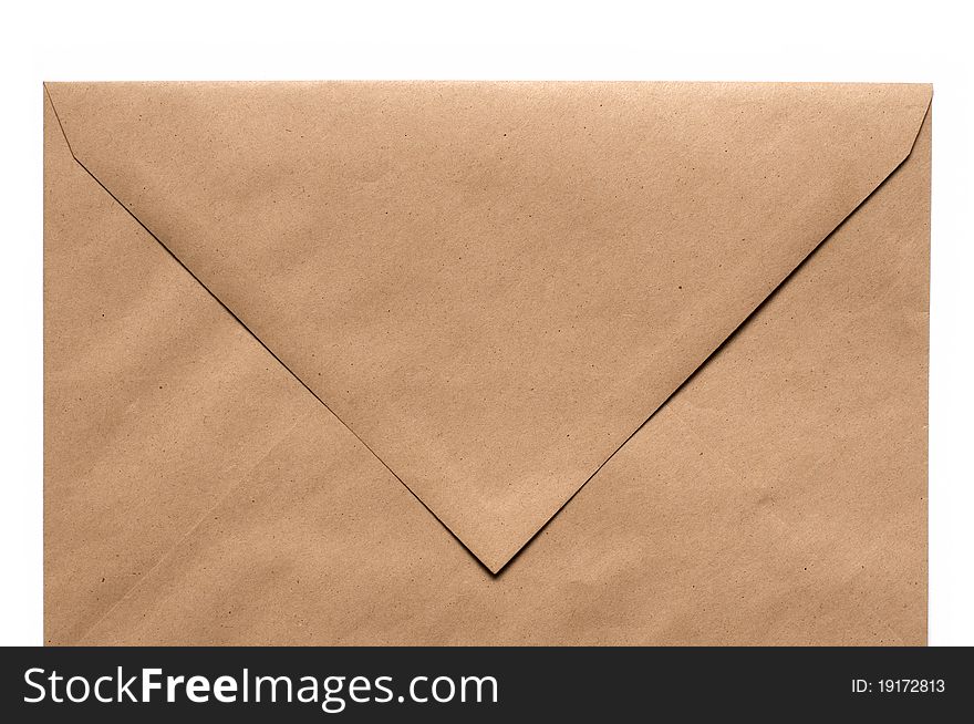 Brown Envelope on white background