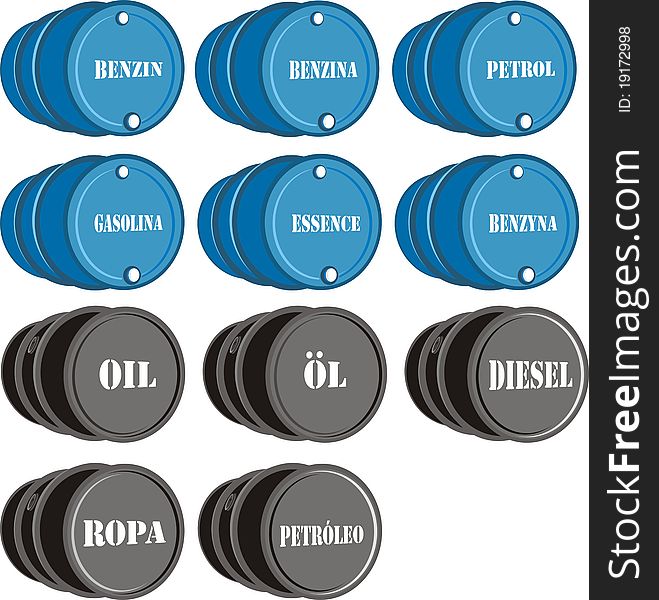 Barrel Of Oil & Petrol
