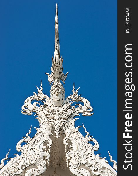 Buddhist Temples of Thailand, Wat Rong Khun art Chofah. Buddhist Temples of Thailand, Wat Rong Khun art Chofah.