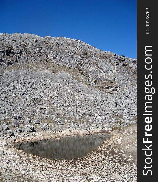 Small Lake In Mountain