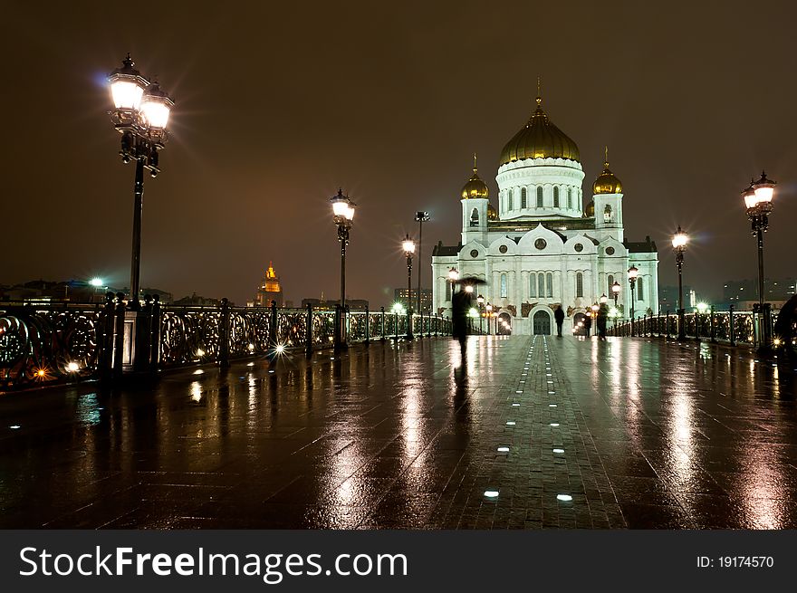 Cathedral Of Christ The Savior By Night