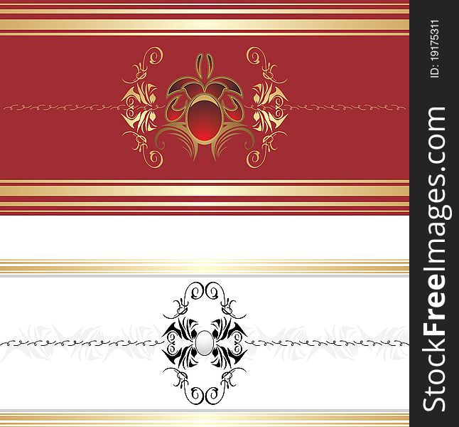 Two Decorative Retro Borders