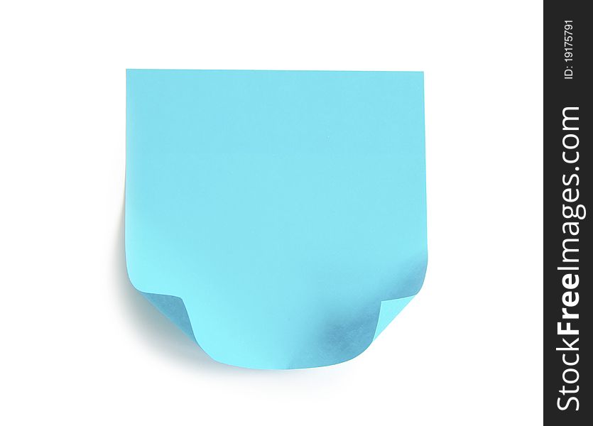 Note paper isolated on the white background