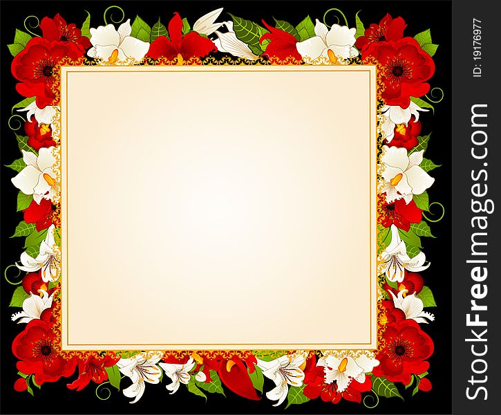 Light Background With Flowers