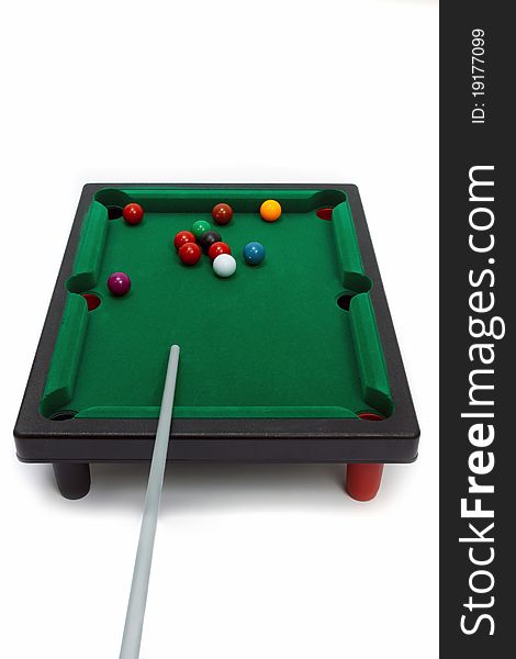 Board game - snooker on white background. Board game - snooker on white background