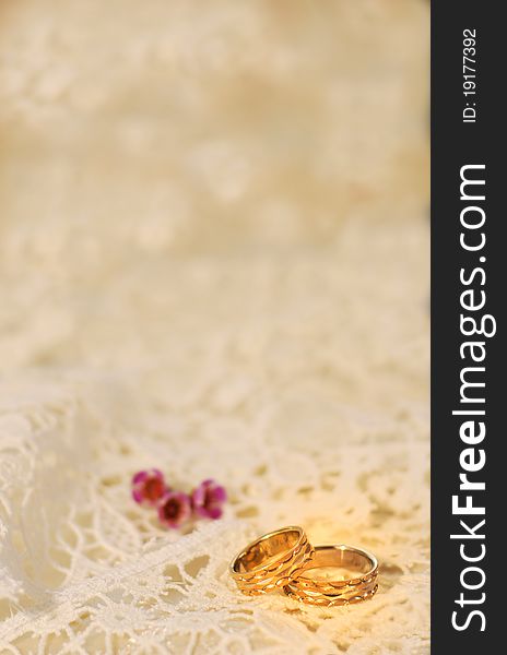 Golden Rings/ Simple Wedding Invitation